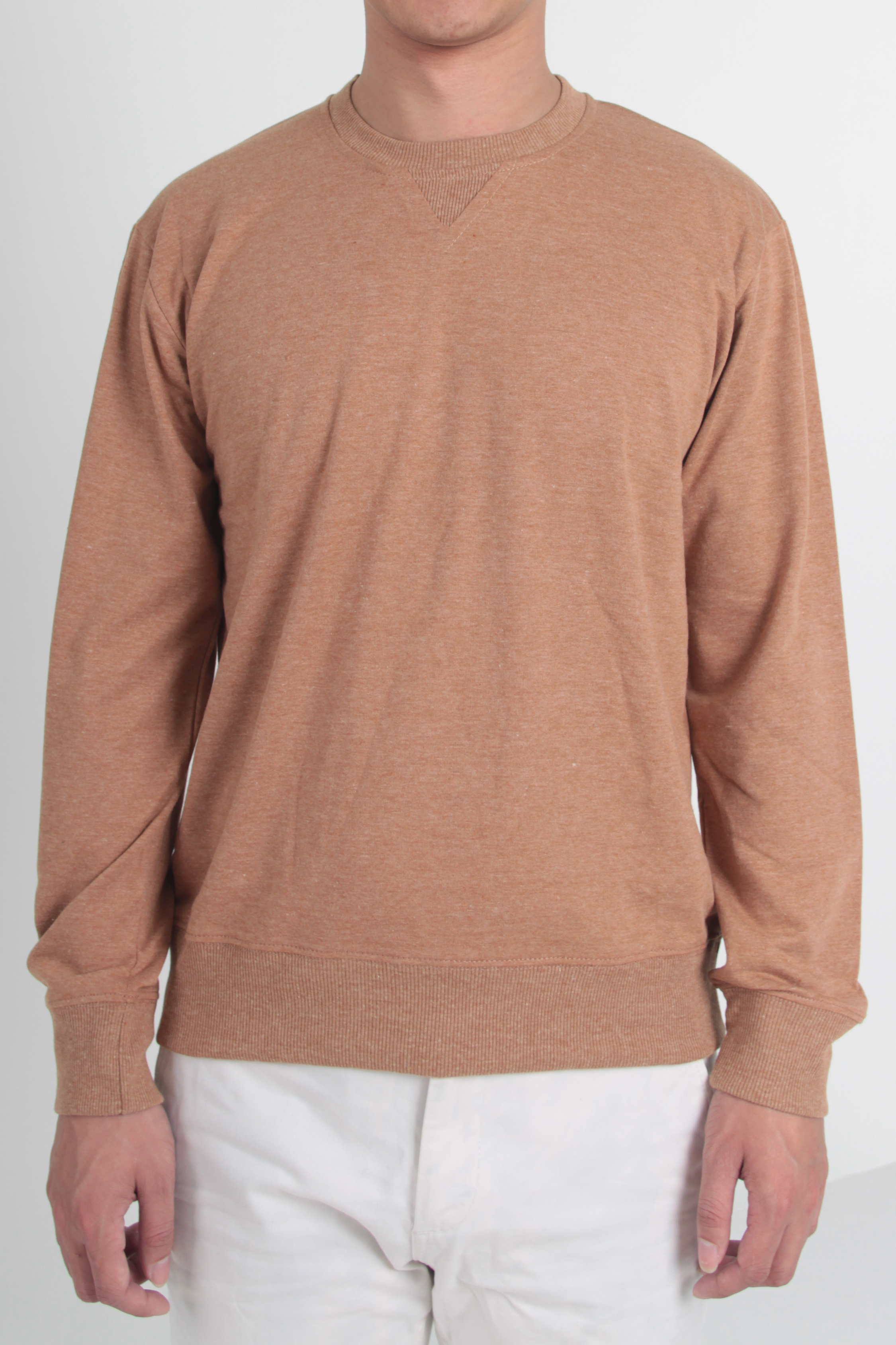 PLAIN COTTON SWEATER 
