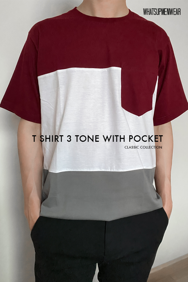 T Shirt 3 Tone with Pocket
