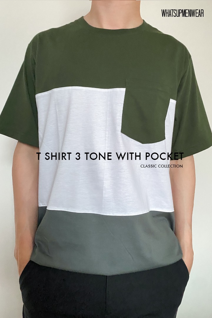 T Shirt 3 Tone with Pocket