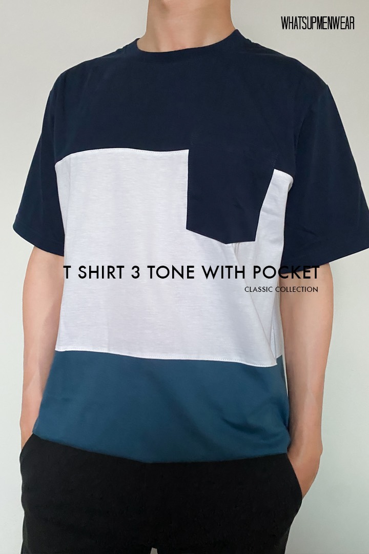 T Shirt 3 Tone with Pocket