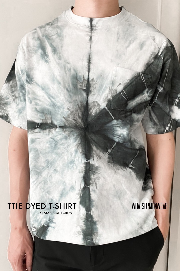 Handmade Tiedye Cotton pocket T shirt 
