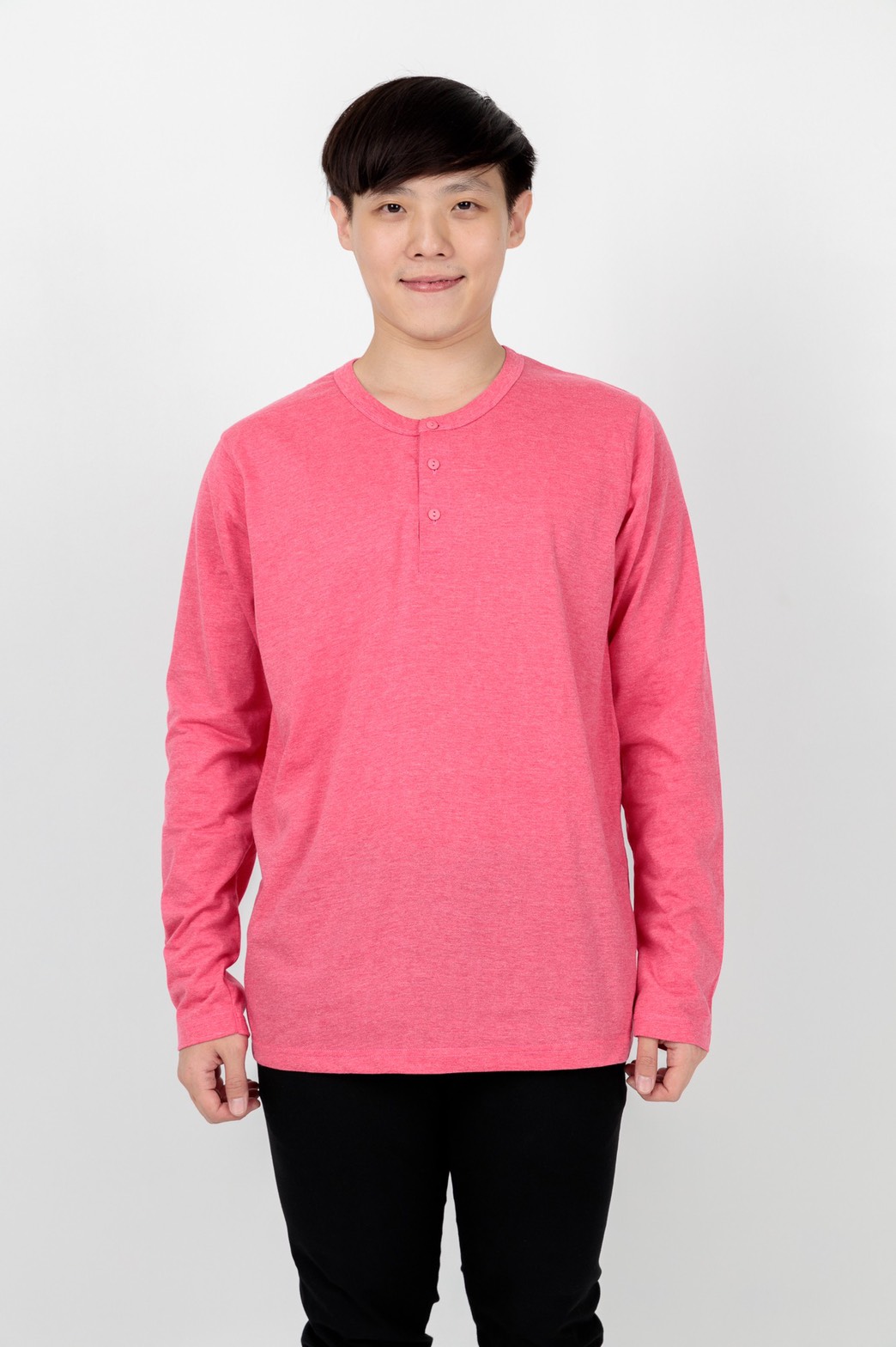 Button neck long sleeve