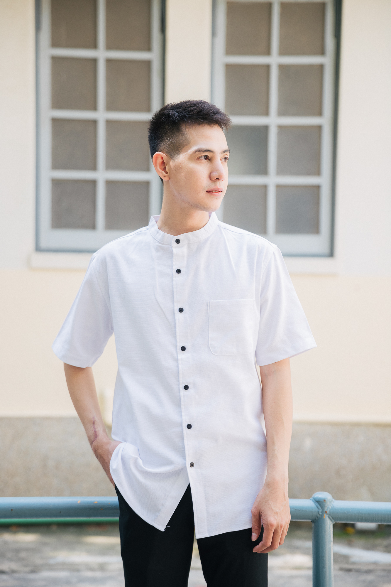 Linen Shirt Mandarin style