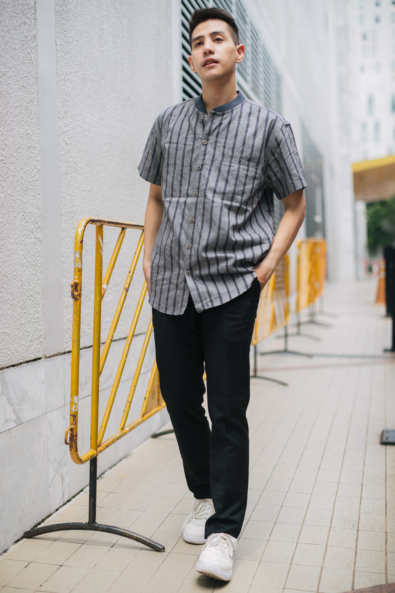 Stripes Shirt Linen material 