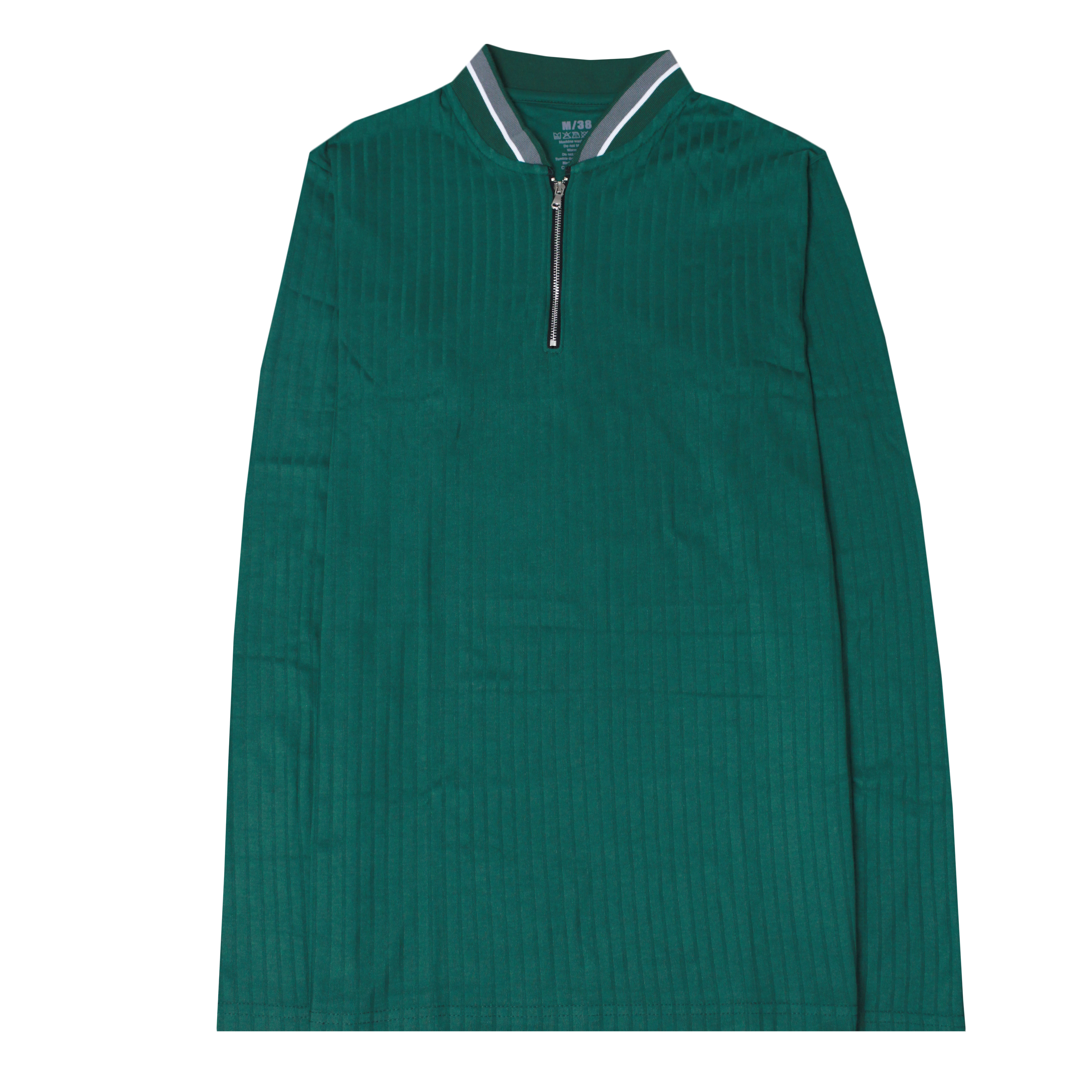 Zippy neck Dobby cotton
