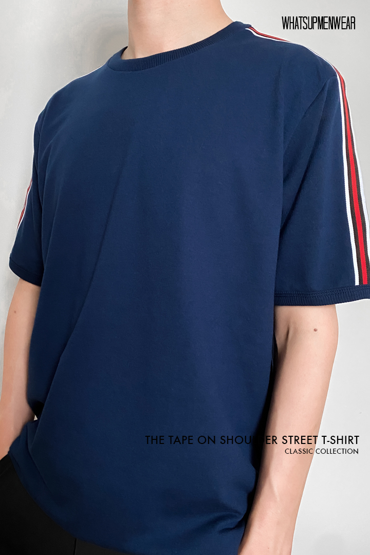 The tape on shoulder Street T-Shirt 