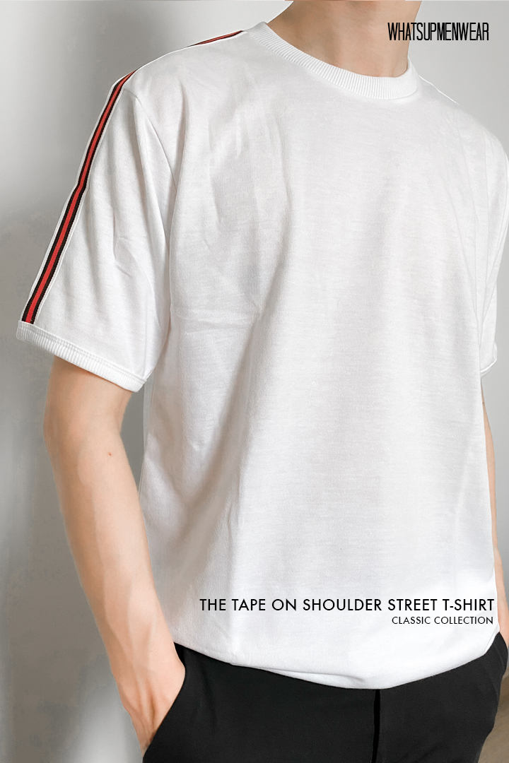 The tape on shoulder Street T-Shirt 