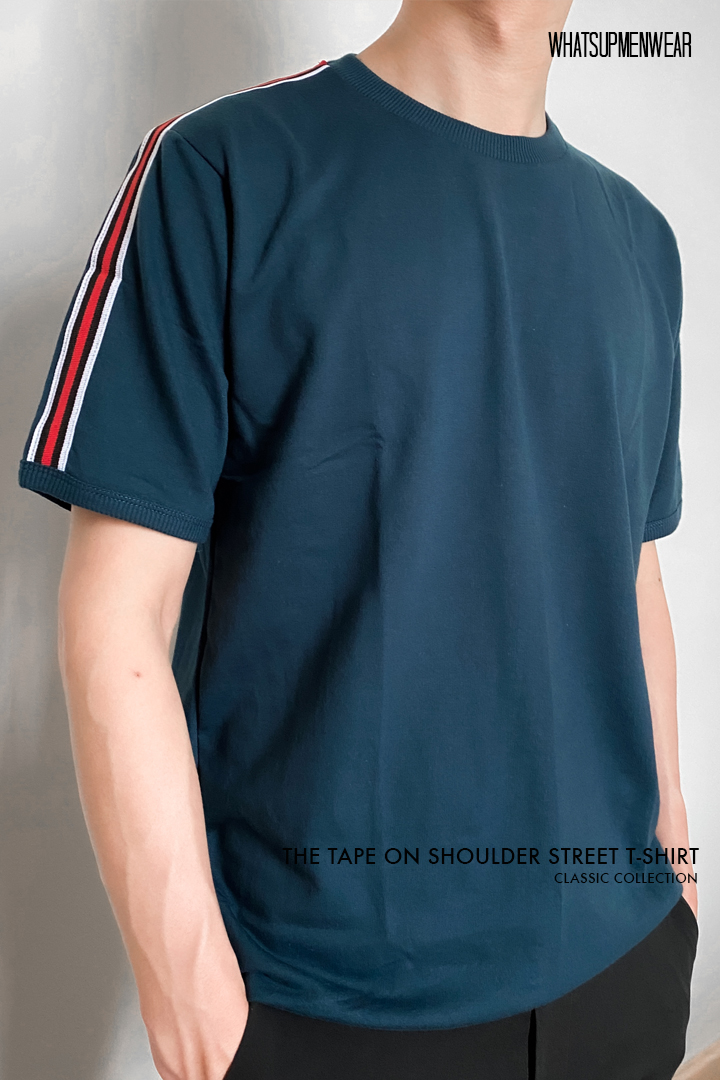 The tape on shoulder Street T-Shirt 