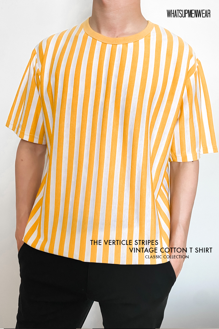 The verticle stripes  vintage cotton t shirt 