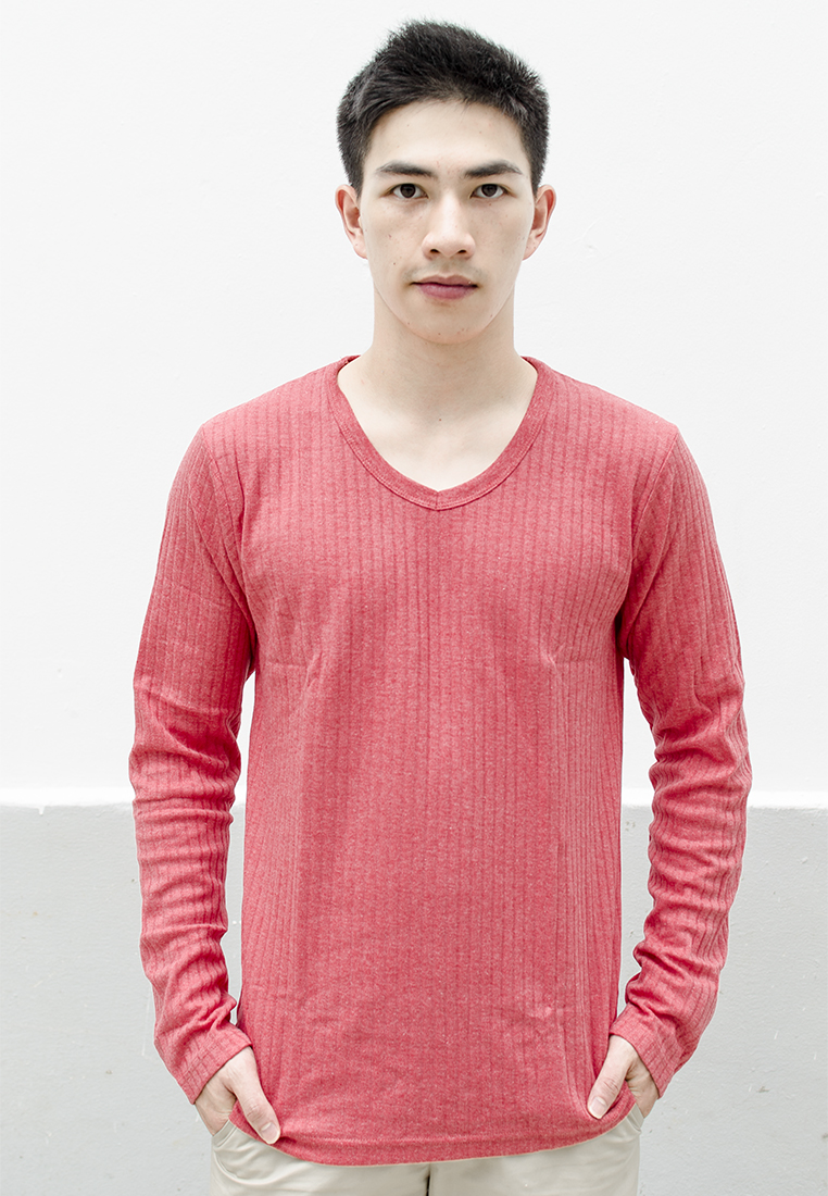 V NECK CLASSIC DOBBY