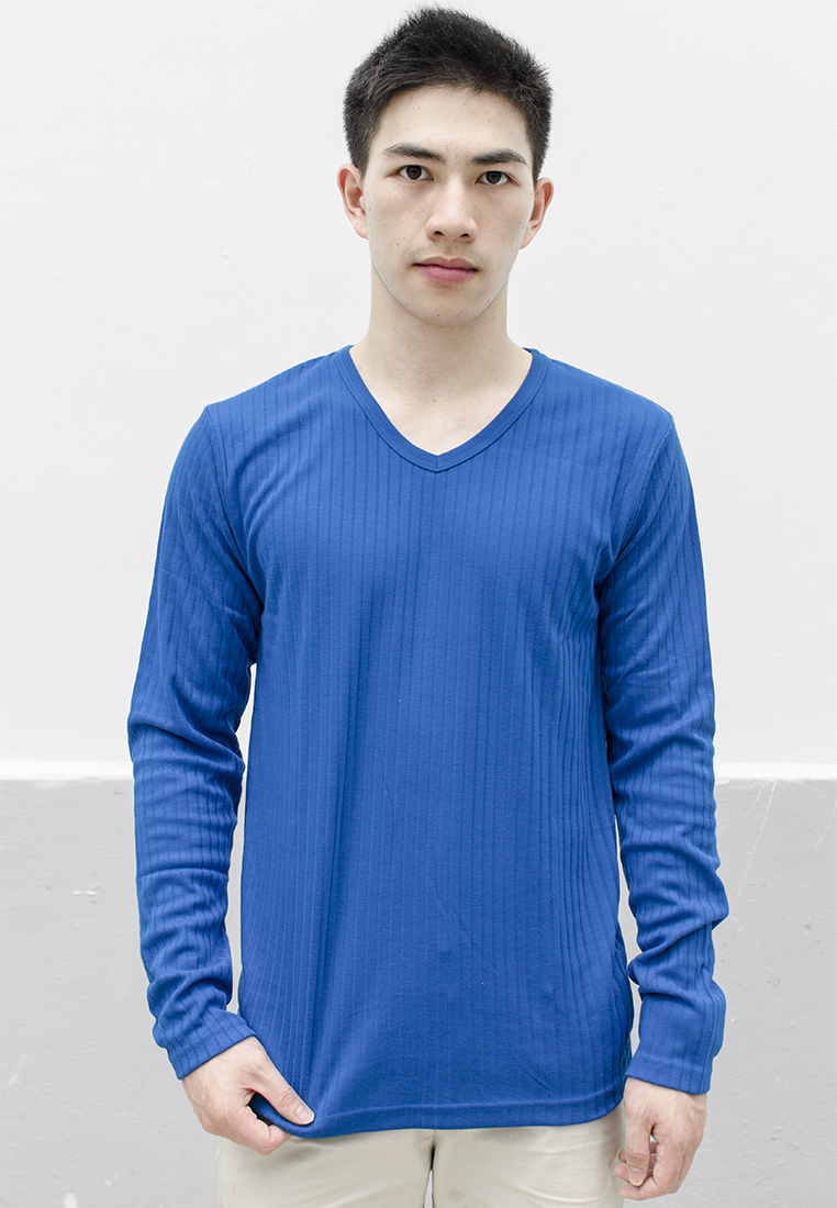V NECK CLASSIC DOBBY