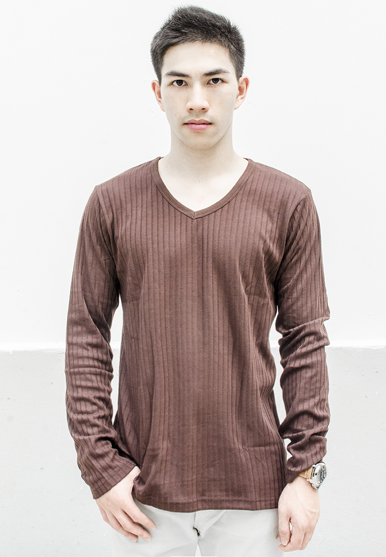 V NECK CLASSIC DOBBY