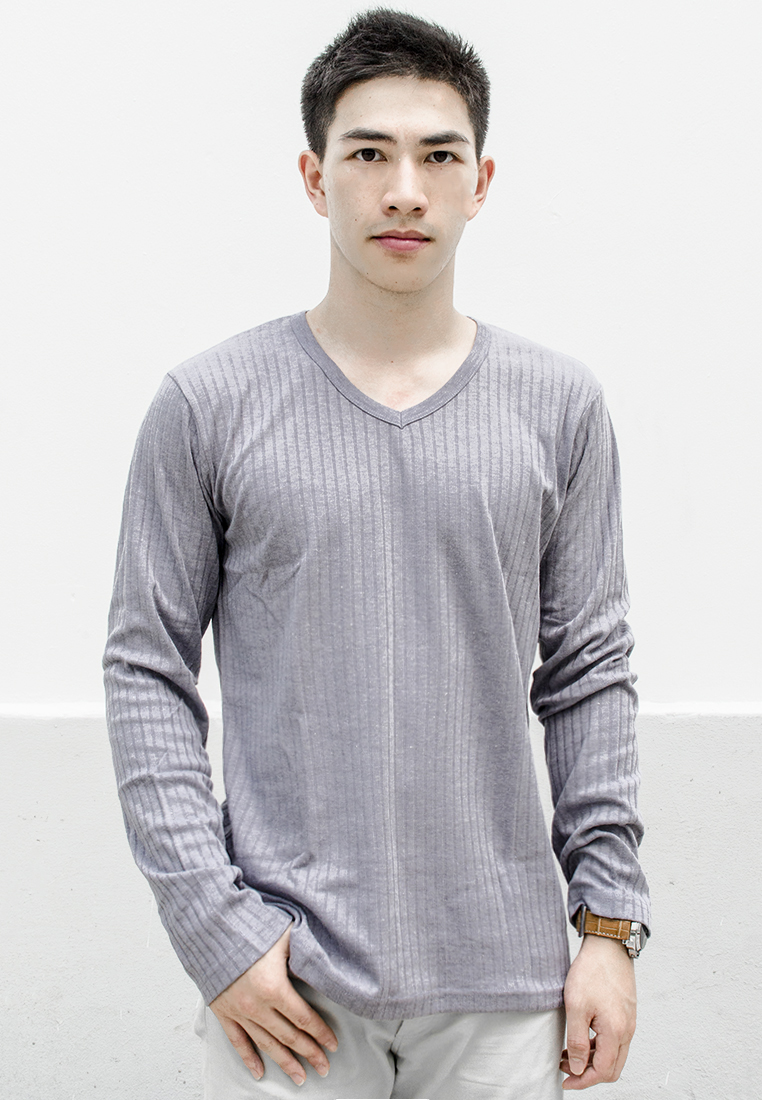 V NECK CLASSIC DOBBY