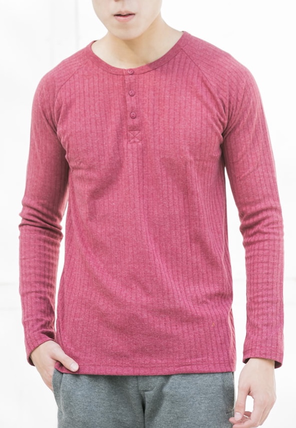 Button Neck Long Sleeves 