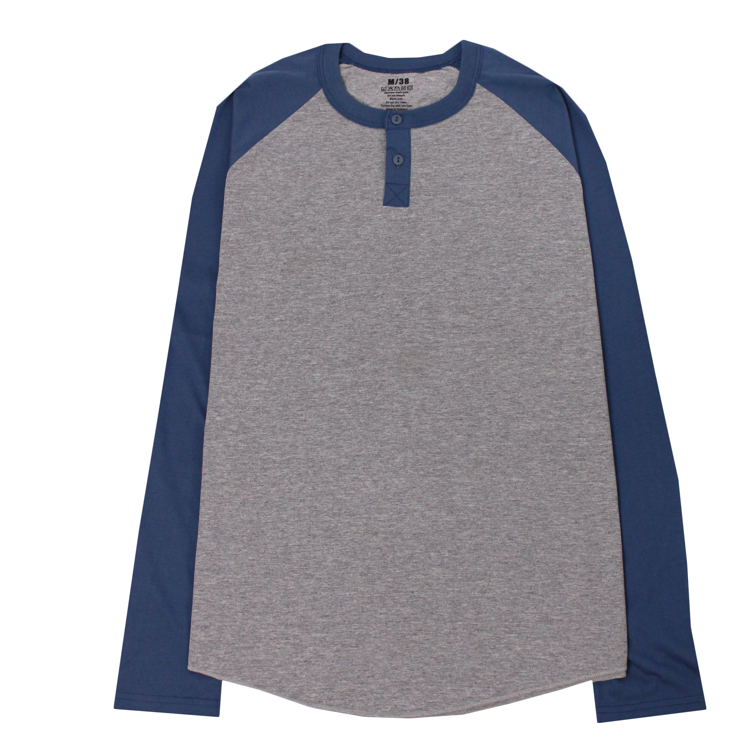 BUTTON NECK TWO TONE