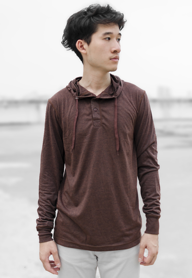 Button neck hoodies 